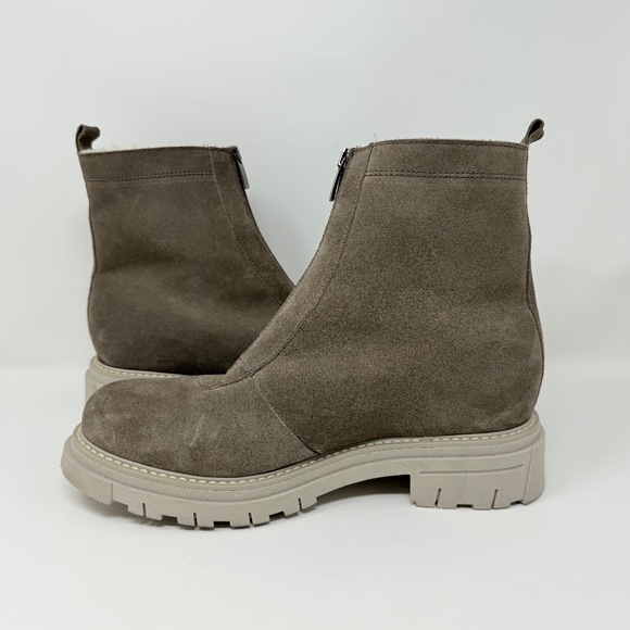 La Canadienne Delta Shearling Lined Suede Bootie Sz 10 - Picture 10 of 15